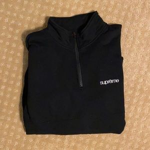 Supreme Color Blocked Half Zip Sweatshirt Black